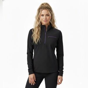 Patagonia Womens Black 1/4 Zip Thermal Pullover Sz Medium Winter‎ Mid-Base Layer